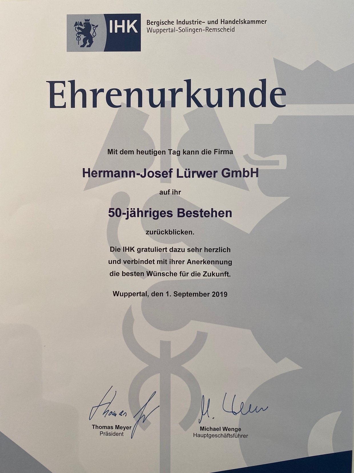 Ehrenurkunde